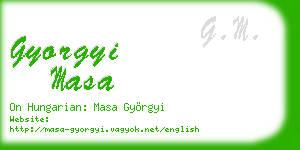 gyorgyi masa business card