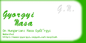 gyorgyi masa business card